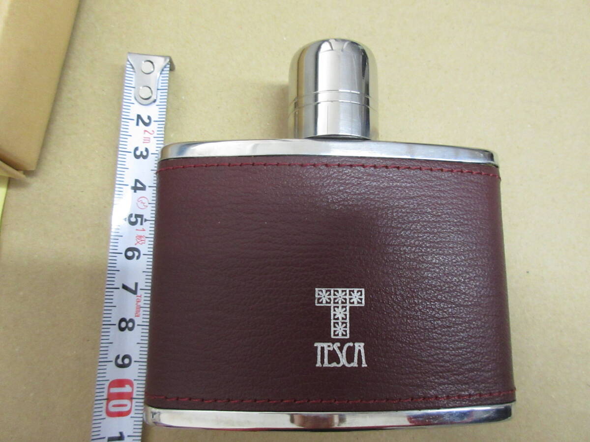te ska фляга виски бутылка 110ml TESCA SUS304 примерно 9.8×2.3×H9.YUKIWA T-102 не использовался товар 