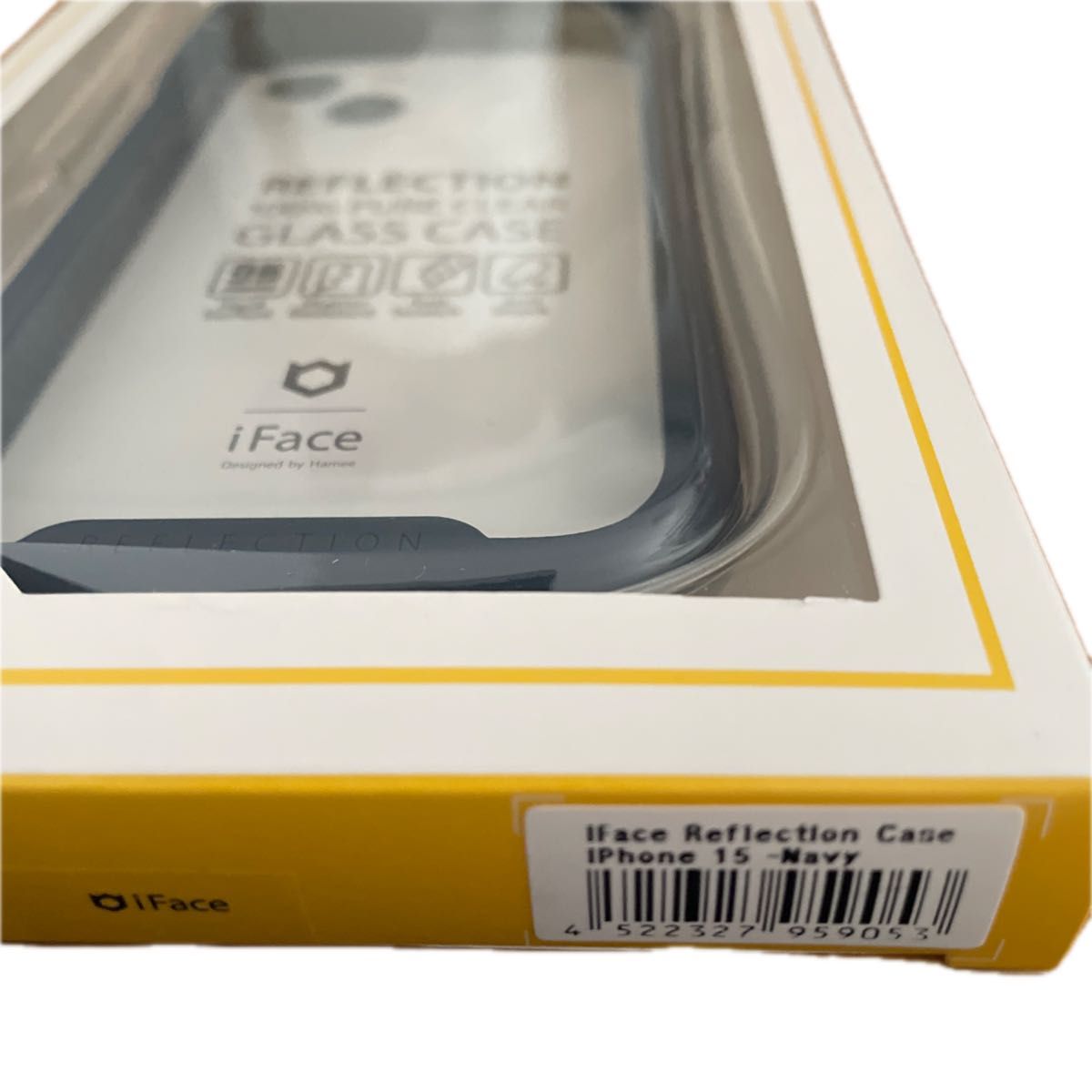 iPhone 15 iFace Reflection 強化ガラスクリア スマホケース 41-959053（ネイビー）