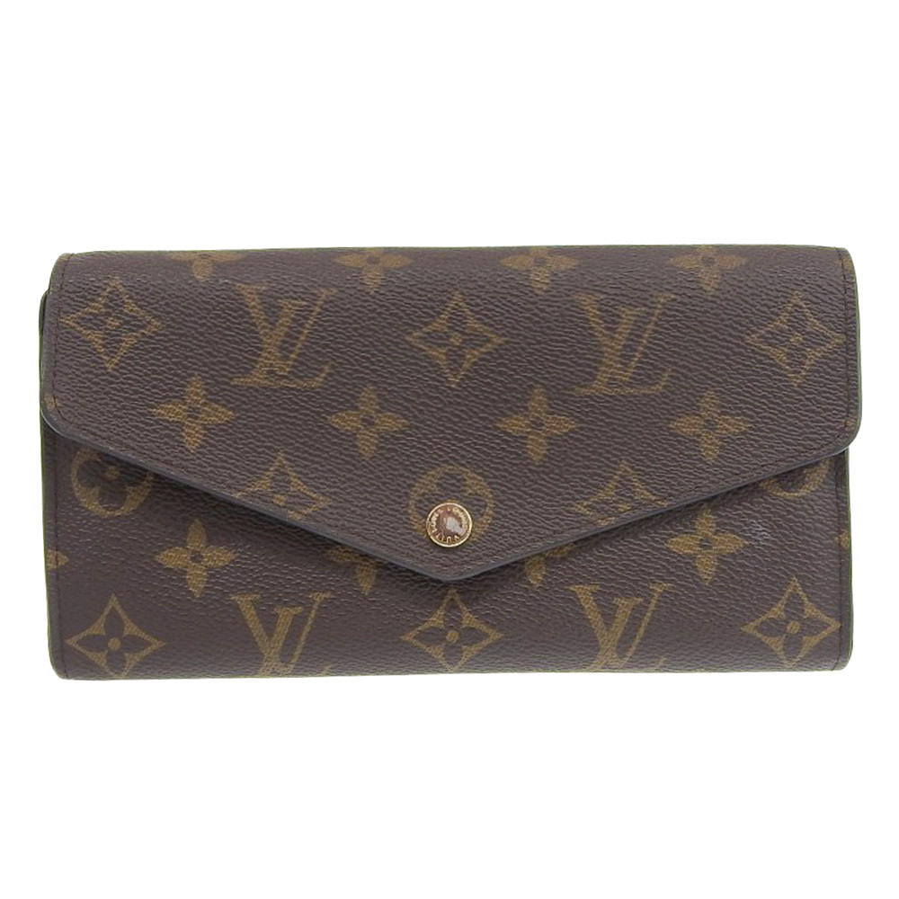 【本物保証】 ルイヴィトン LOUIS VUITTON モノグラム ポルトフォイユ サラ ピンク ホック付長財布 ローズバレリーヌ M62235_画像1