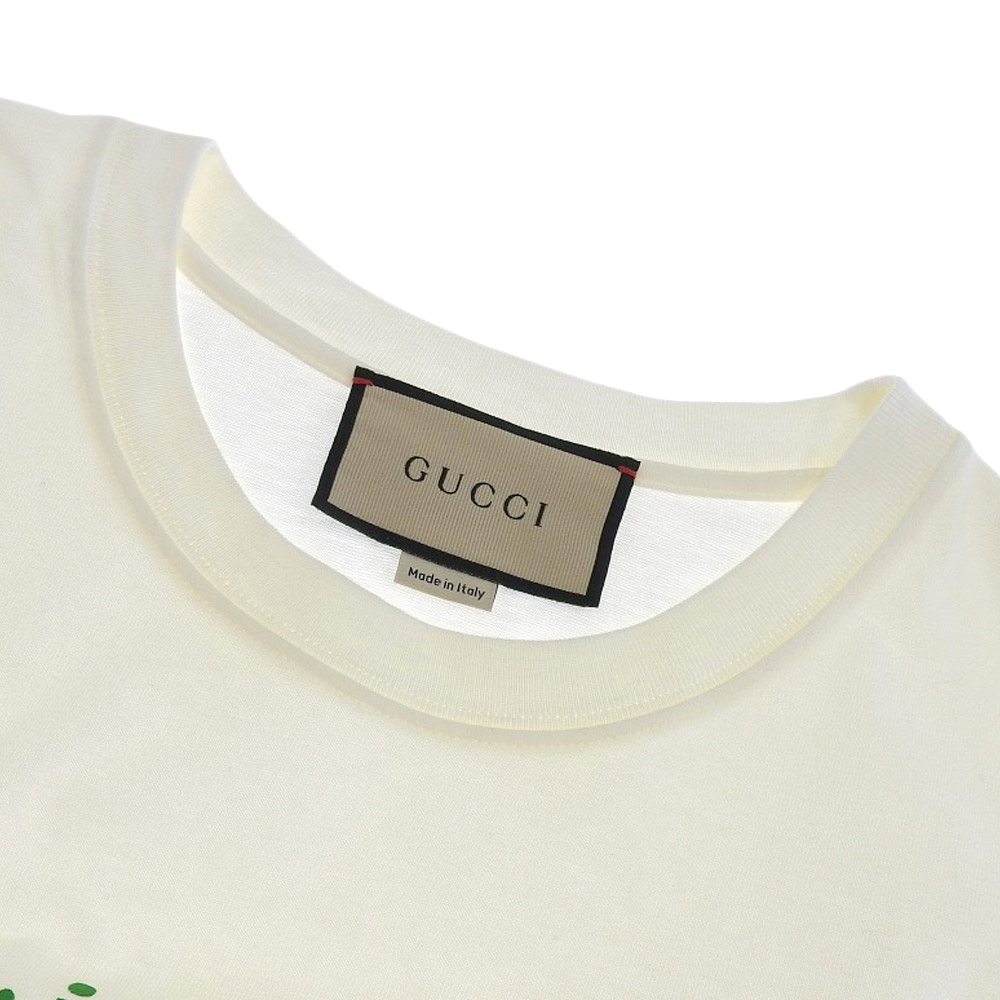 【本物保証】 超美品 グッチ GUCCI オーバーサイズ ロゴ Tシャツ ホワイト 白 616036 XJCOQ XS メンズ_画像3
