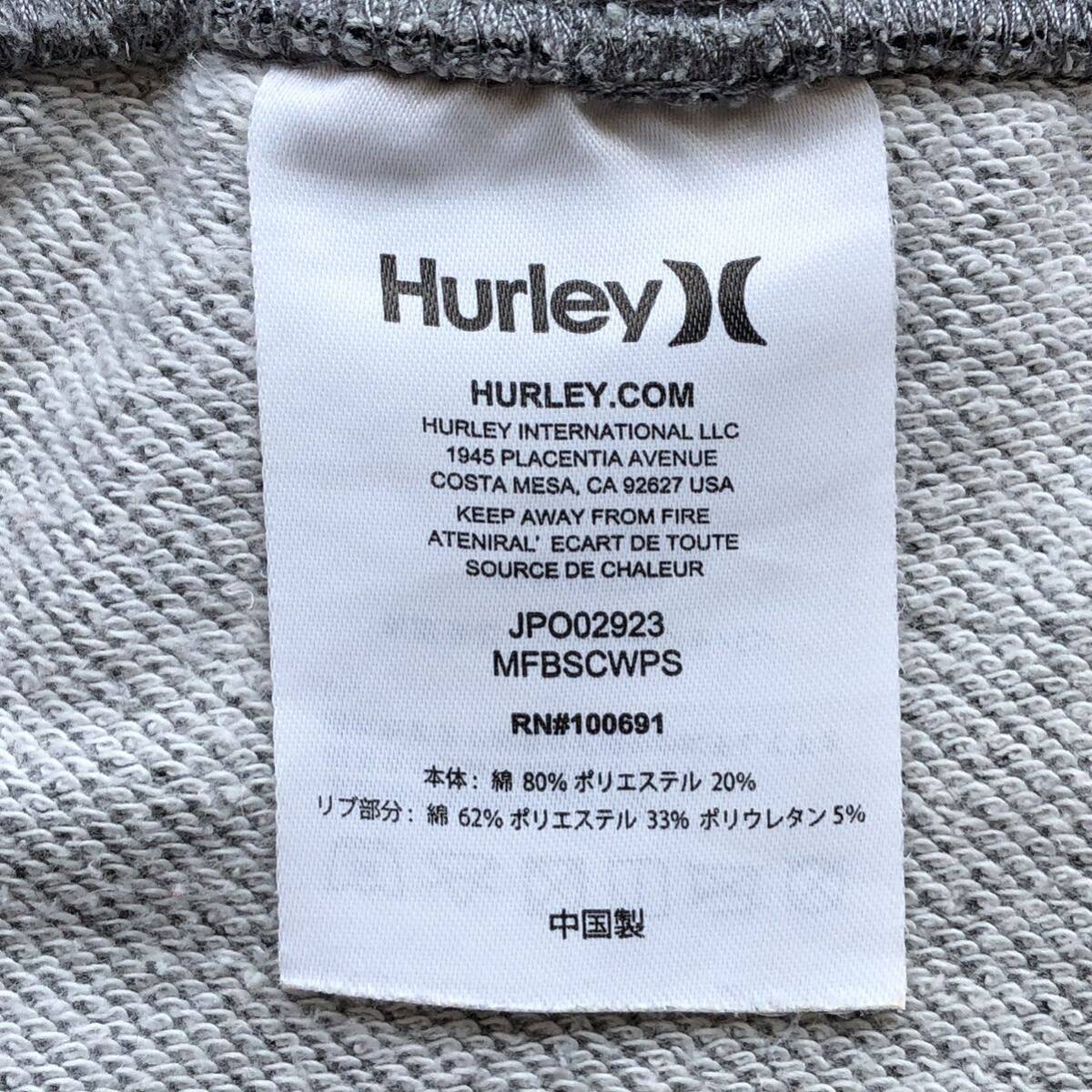 【Hurley X】ハーレーエックス ショート パンツ メンズ 短パン ハーフ グレー スウェット カジュアル ラフコーデ ウエストゴム L/Y9274BB_画像9