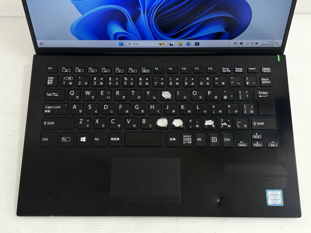 【14インチ】SONY ソニー VAIO Pro VJPK11C12N『第8世代 Core i5(8265U)/1.6Ghz/RAM:8GB/SSD:256GB』LTE対応 Win11Pro 動作品_画像6