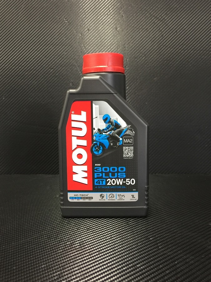 【 MOTUL 】3000PLUS 4T 20W-50　バイク用鉱物油　1L純正　二輪用エンジンオイル　新品_画像1