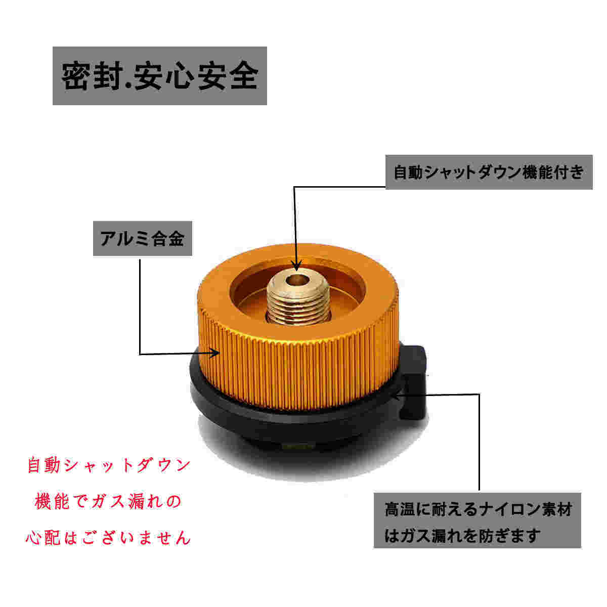 ガス缶 変換 アダプター　 OD缶からCB缶家庭用をアウトドア用に変換 キャンプ用品 変換プラグ ガスボンベ ;ZYX000025;　_画像4