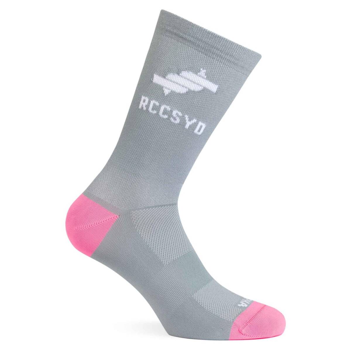 新品 Rapha RCC Socks Chapter Sydney CCSYD Sサイズ(EU38-40) グレー/ピンク ラファ RCC ソックス チャプター シドニーの画像4