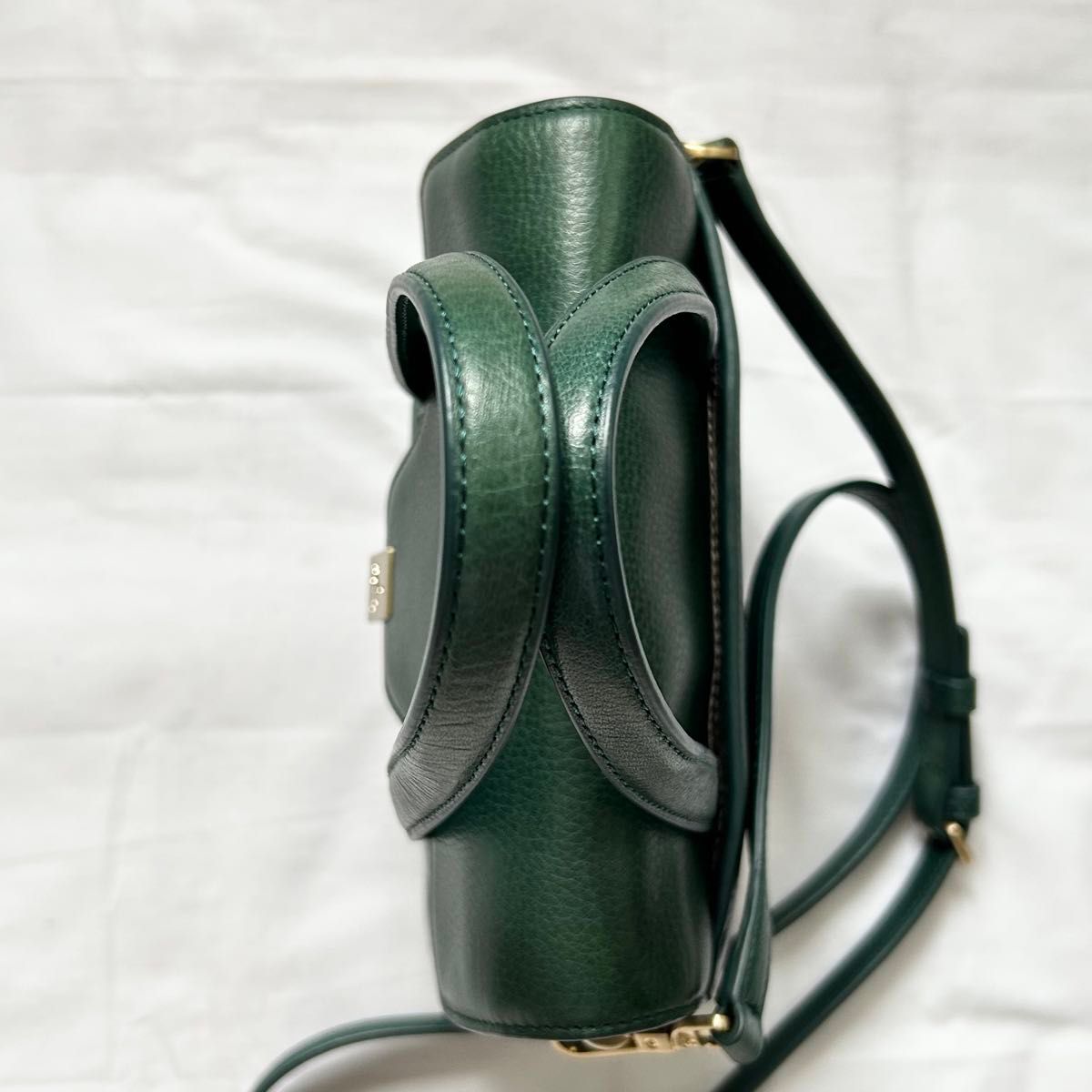 極美品 2way アニエスベー ショルダーバッグ グリーン 本革 極美品 2way アニエスベー ショルダーバッグ グリーン 本革