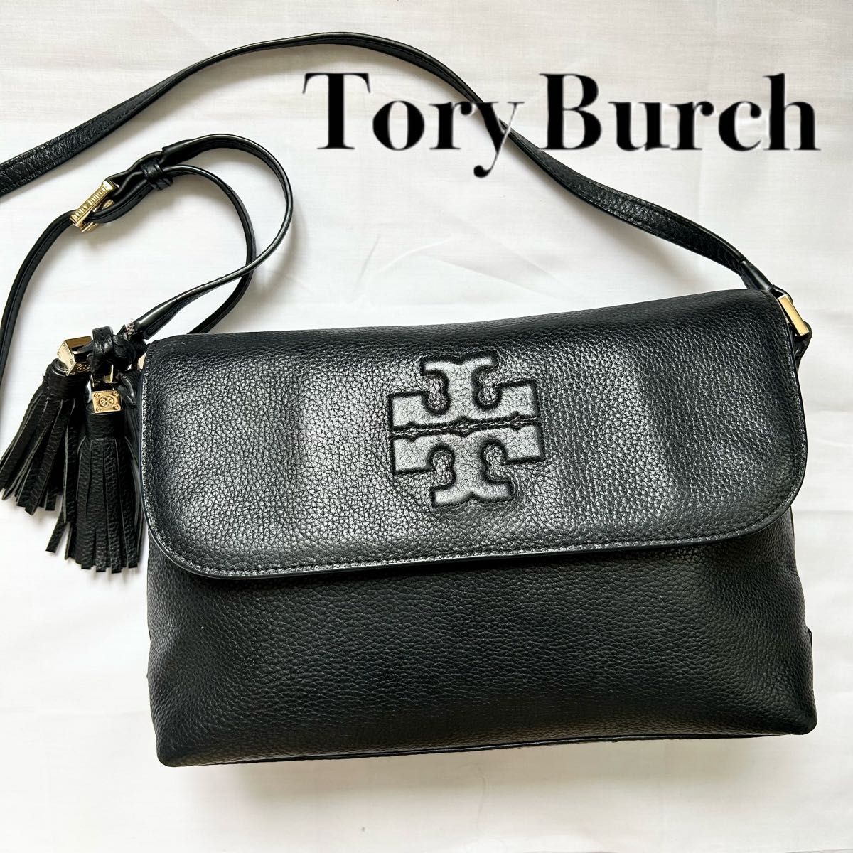 極美品 入手困難 トリーバーチ ショルダーバッグ 黒 レザー 極美品 入手困難 トリーバーチ ショルダーバッグ 黒 レザー