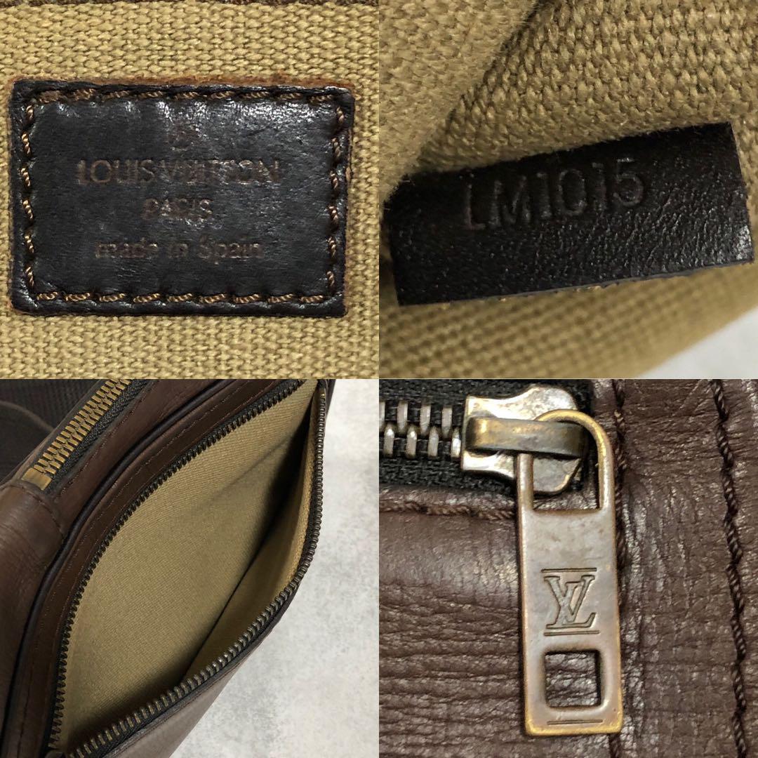 1円 極美品 LOUIS VUITTON ルイヴィトン ユタ スィウ ボディバッグ ショルダーバッグ 斜めがけ レザー カフェ ブラウン M92535 メンズ 金具_画像10