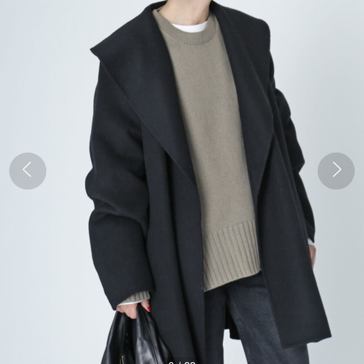 Deuxieme Classe★Short Gown Coat 黒　FREEサイズ　新品未使用
