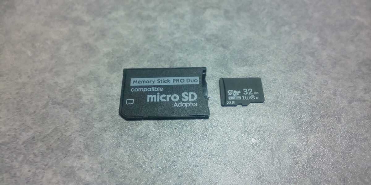 microSDカード32GB、メモリースティック Pro Duoアダプターセット_画像1