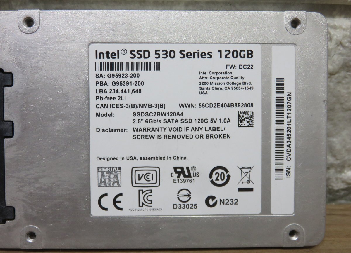 *{ secondhand goods }Intel SSD 120G 530/330 x2 3 set [t24052317]