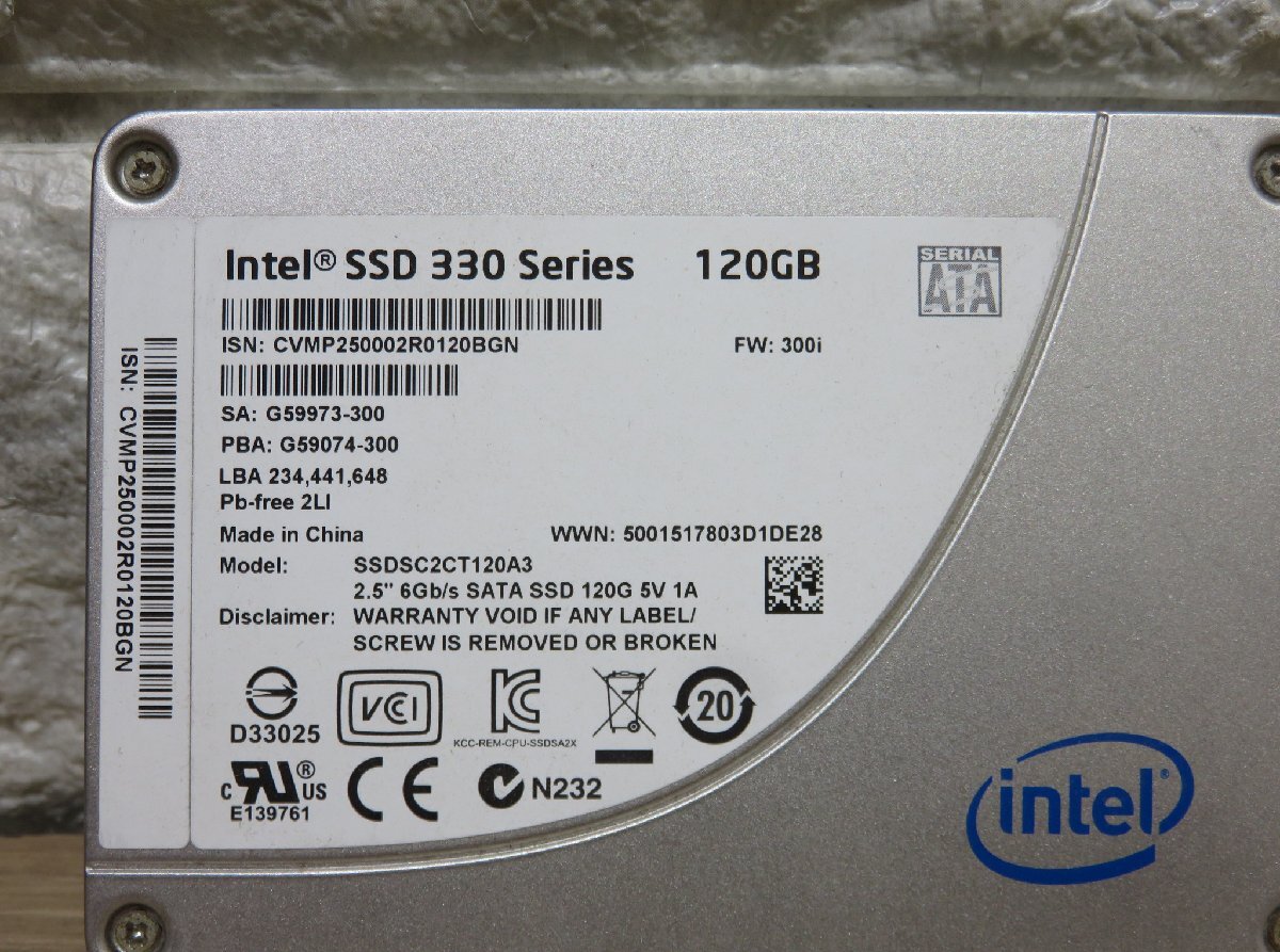 *{ secondhand goods }Intel SSD 120G 530/330 x2 3 set [t24052317]