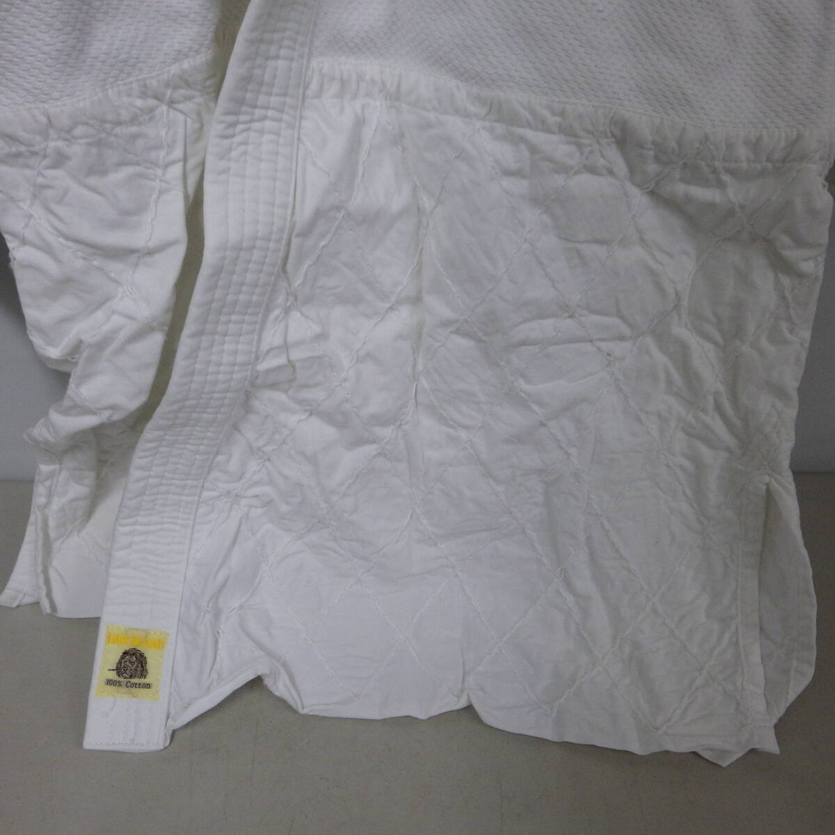 LION BRAND lion brand judo put on white obi attaching 4 number white top and bottom set 