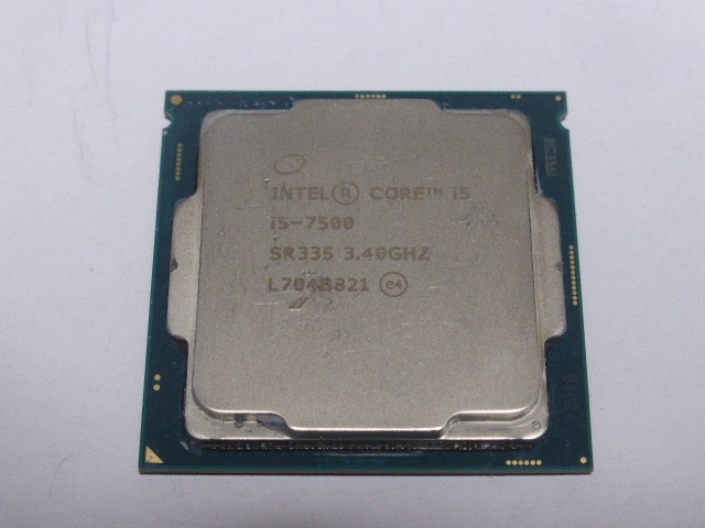  INTEL CPU Core i5 7500 4コア4スレッド 3.40GHZ SR335 CPUのみ 起動確認済みですの画像1