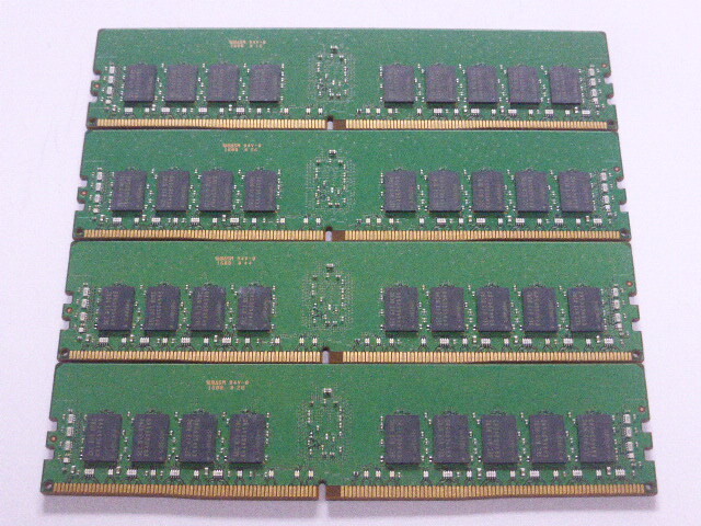メモリ サーバーパソコン用 Samsung DDR4-2400 (PC4-19200) ECC Registered 8GBx4枚 合計32GB 起動確認済です M393A1G40DB1-CRC0Qの画像3