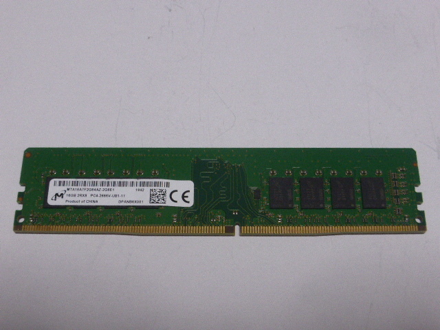 メモリ デスクトップパソコン用 Micron DDR4-2666 PC4-21300 16GB 起動確認済みです_画像1
