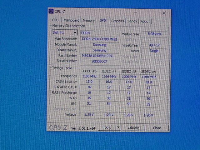 メモリ サーバーパソコン用 Samsung DDR4-2400 (PC4-19200) ECC Registered 8GBx4枚 合計32GB 起動確認済です M393A1G40EB1-CRC0Q_画像6