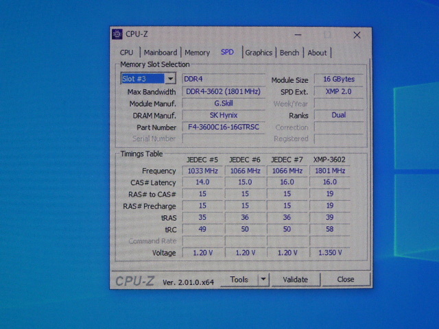  memory desk top personal computer for G.SKILL TRIDENT Z Royal RGB DDR4-3600 PC4-28800 16GBx2 sheets total 32GB F4-3600C16D-32GTRSC start-up verification is settled 