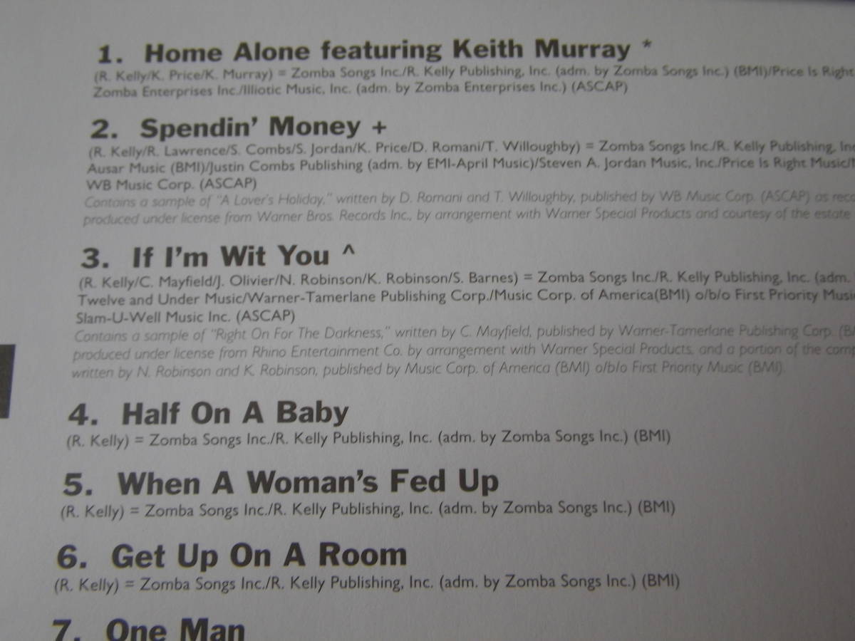 CD2枚組 R. Kelly アール ケリー R. 音楽アルバム Gotham City 30曲 美品 1998年盤_画像2