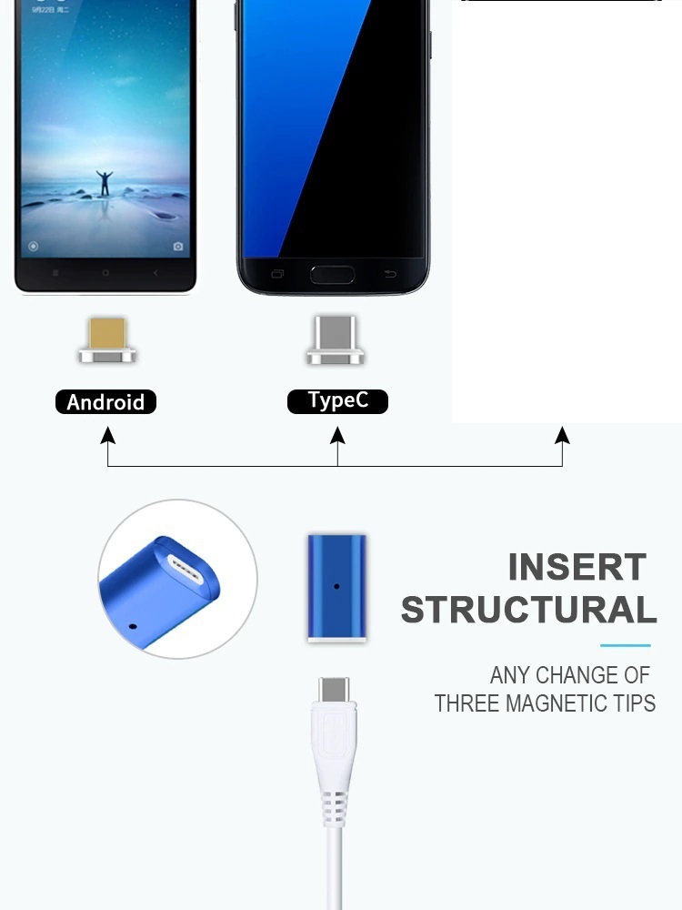 Type-C micro USB マグネットコネクター 変換プラグ [Xperia Galaxy HUAWEI ZenFone Xiaomi LG AQUOS FiiO SHANLING iBasso HiBy 急速充電]_画像8