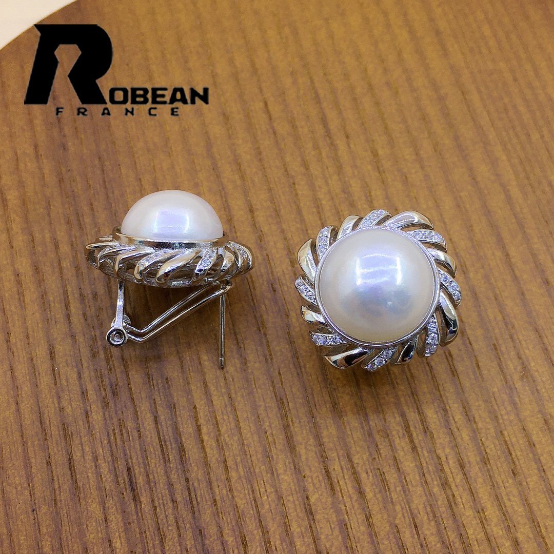 夢色 EU製 定価8万円★ROBEAN・淡水真珠・ピアス★天然パール パワーストーン s925 アコヤ真珠 本真珠 綺麗 オシャレ 12-12.5mm E9012118_画像3