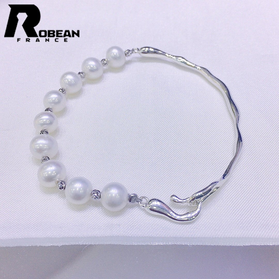 綺麗 EU製 定価6万円★ROBEAN・淡水真珠・ブレスレット★天然パール パワーストーン s925 アコヤ真珠 本真珠 オシャレ S0079109_画像2