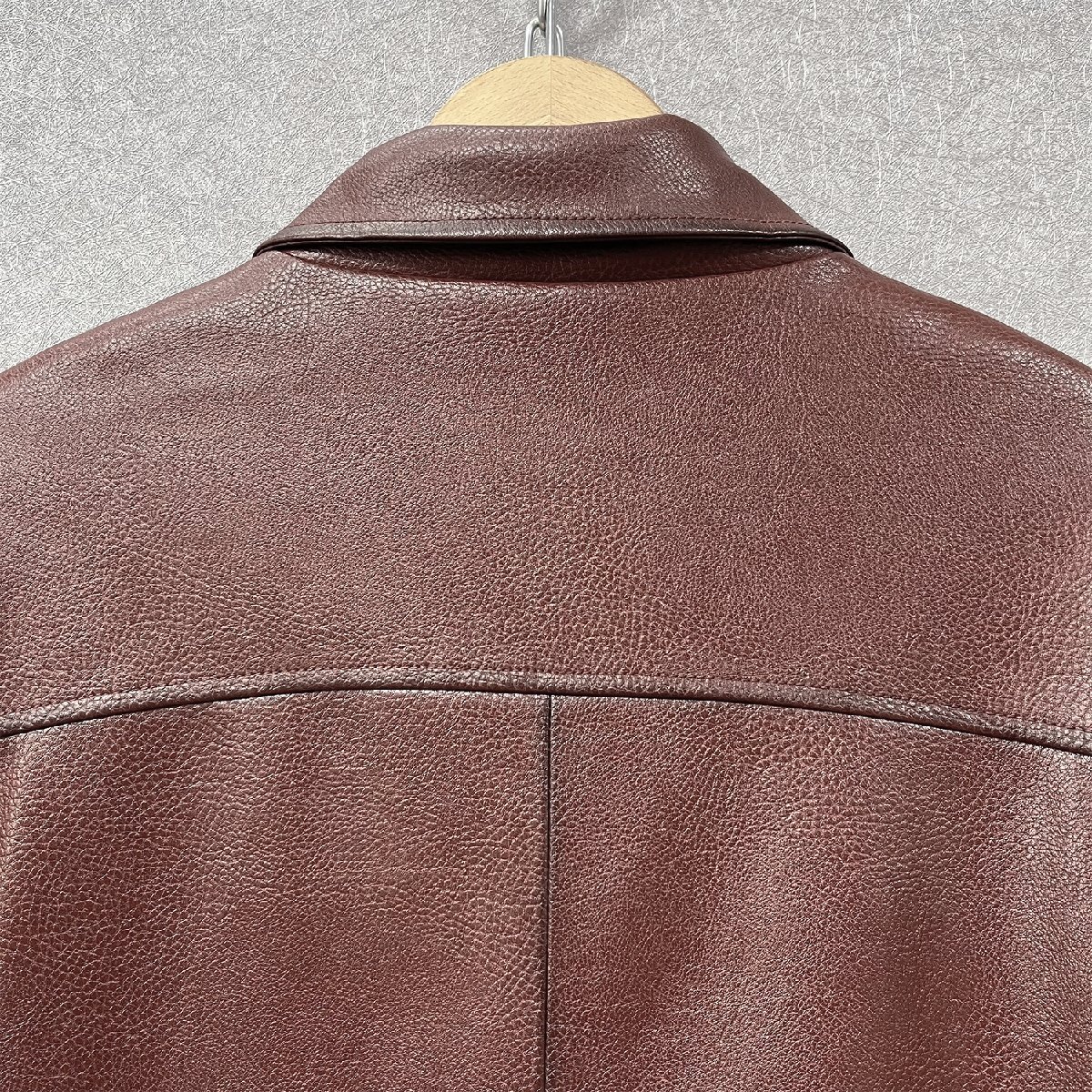  piece .* leather jacket regular price 13 ten thousand *Emmauela* Italy * milano departure * fine quality sheep leather sheepskin thin Rider's soft leather jacket L/48 size 