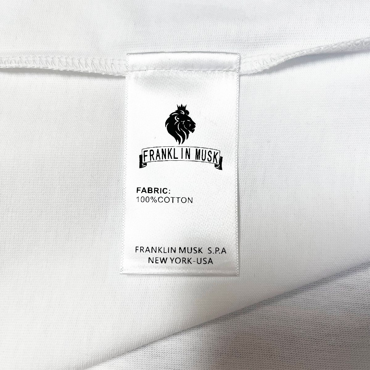 逸品 定価2万 FRANKLIN MUSK・アメリカ・ニューヨーク発 半袖Tシャツ 上質 薄手 吸湿 ウサギ カットソー スタイリッシュ 日常 サイズ4_画像8