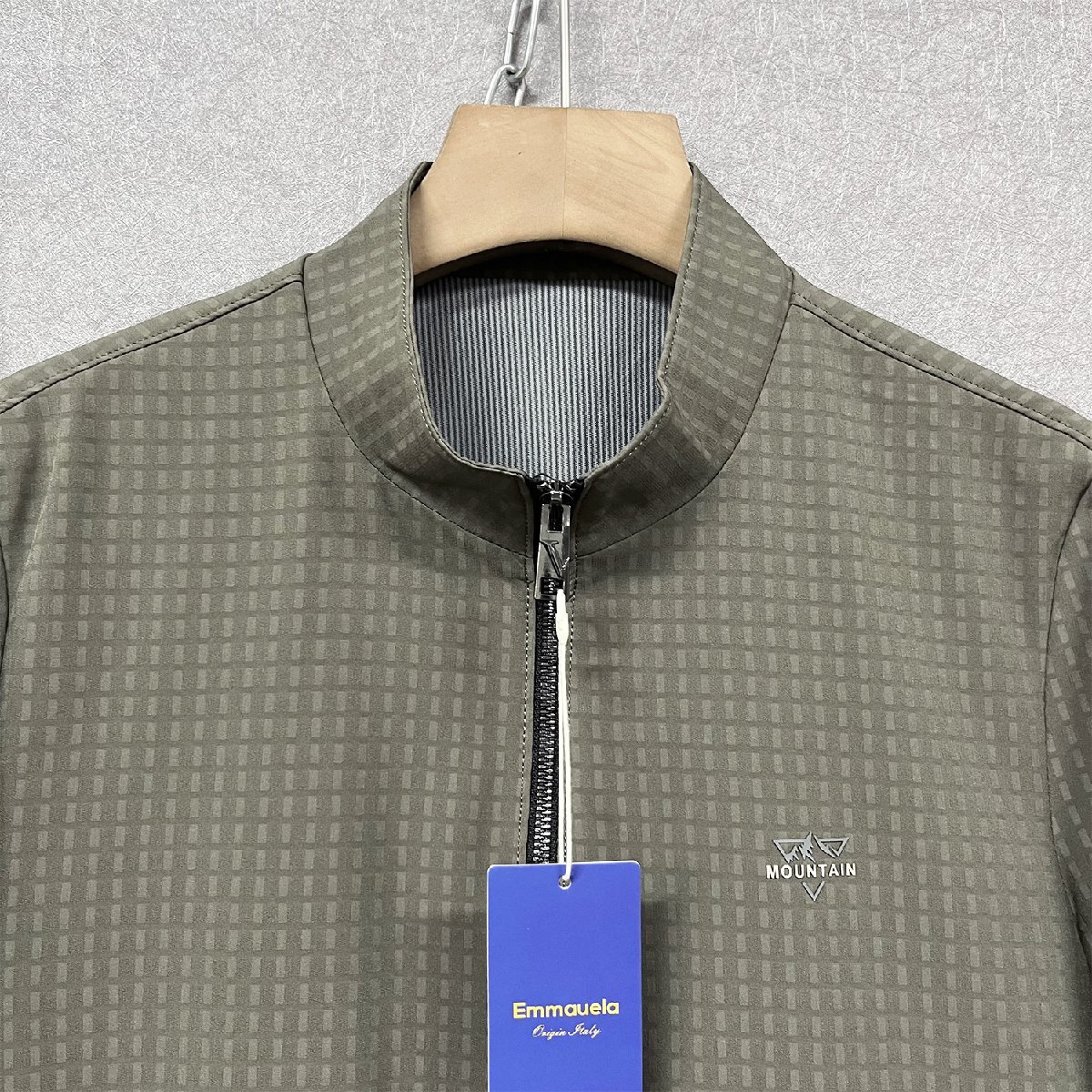  on goods * jacket regular price 6 ten thousand *Emmauela* Italy * milano departure * high class thin piece .. manner stylish total pattern blouson outer Schic gentleman commuting everyday XL