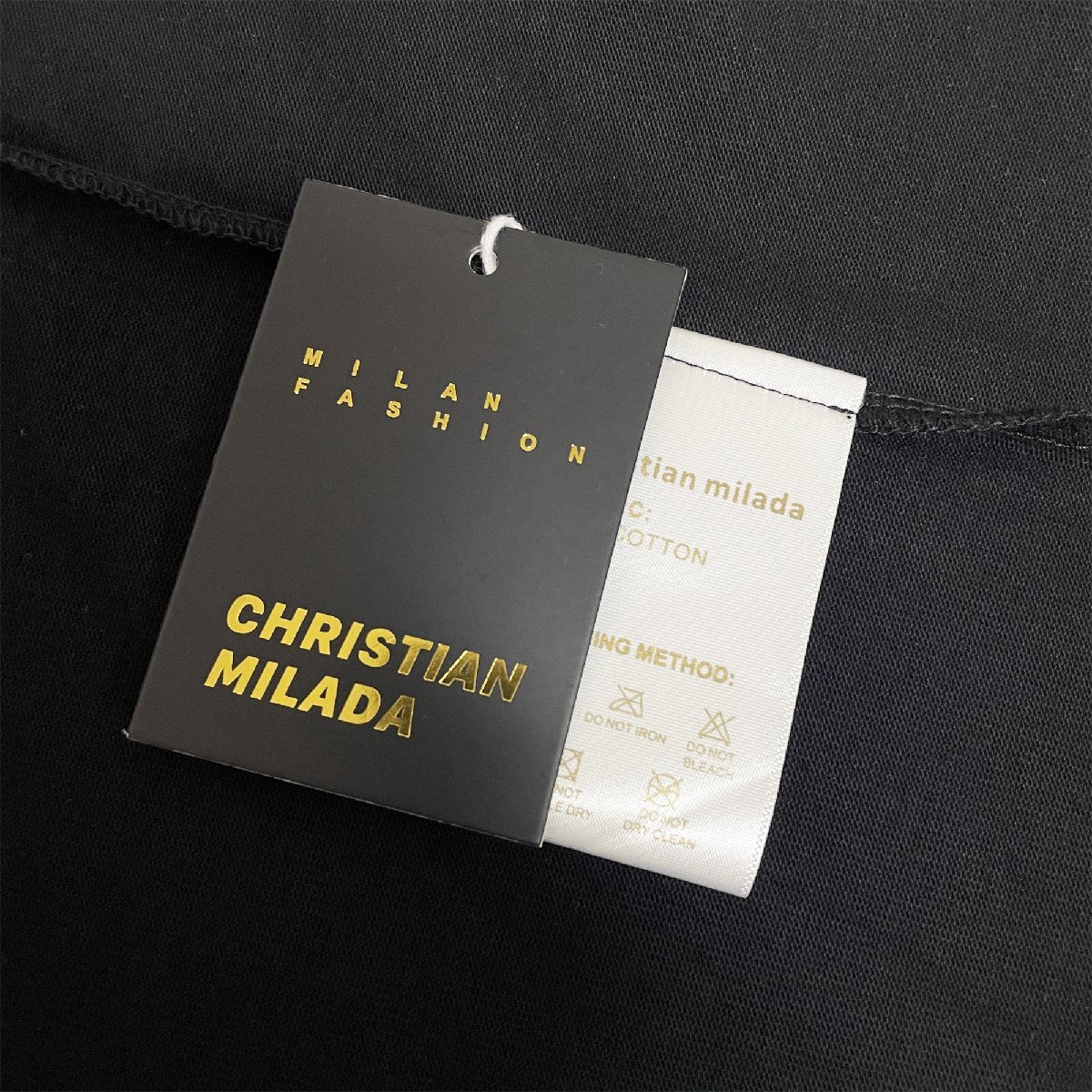 定価2万★christian milada・ミラノ発・半袖Tシャツ★コットン100％ 吸汗 薄手 柔らかい オシャレ 天秤座 きれいめ ユニセックス 2XL/52_画像9