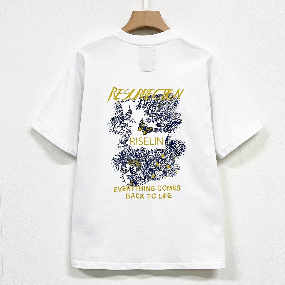 最上級ヨーロッパ製※定価2万◆ブルガリア発※RISELIN 半袖Tシャツ 上品 通気 薄手 イラスト カットソー スウェット レトロ 男女兼用 XL/50_画像1