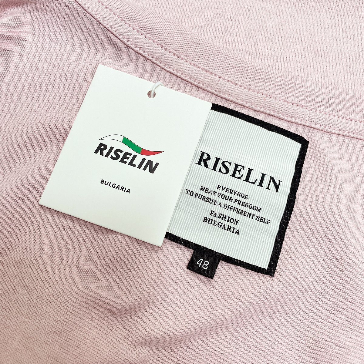 最上級ヨーロッパ製※定価2万◆ブルガリア発※RISELIN 半袖Tシャツ 通気 快適 吸汗 可愛い 花柄 蝶 トップス スウェット キレイめ 夏 L/48_画像9