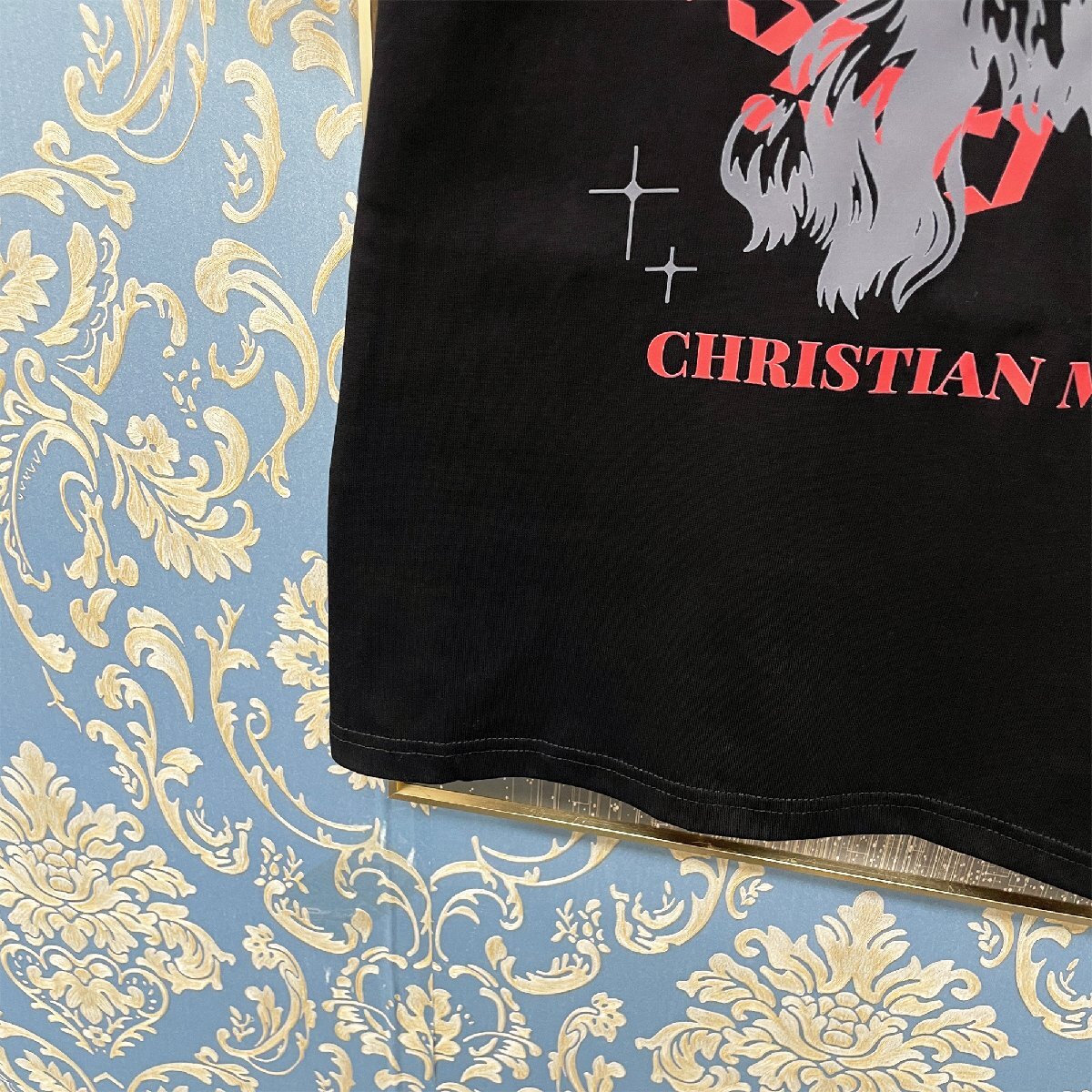 定価2万★christian milada・ミラノ発・半袖Tシャツ★高級 コットン100％ 速乾 通気 スウェット アメカジ カッコイイ スタイリッシュ XL/50_画像6