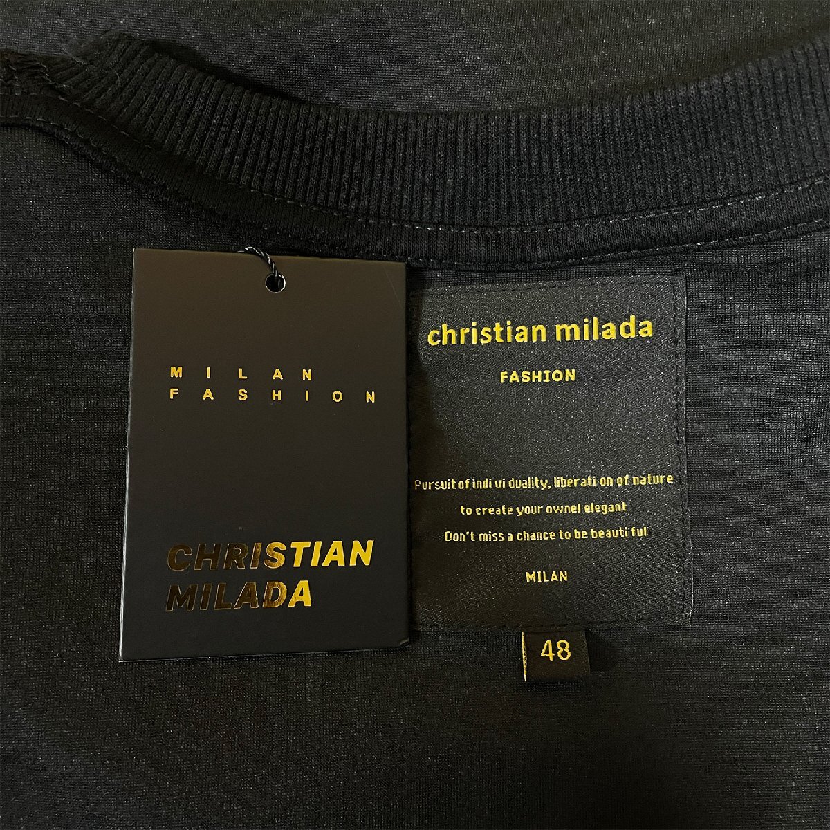 定価4万★christian milada・ミラノ発・トレーナー★上品 快適 リラックス オシャレ ユニコーン スウェット 日常 ユニセックス M/46サイズ_画像9