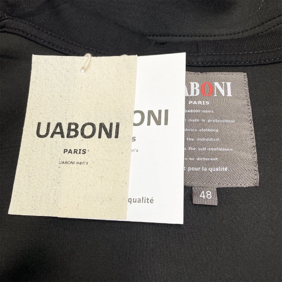 定番EU製＆定価5万◆UABONI*Paris*パーカー*ユアボニ*パリ発◆コットン100％ 上品 快適 笑顔 カットソー スウェット プルオーバー L/48_画像7