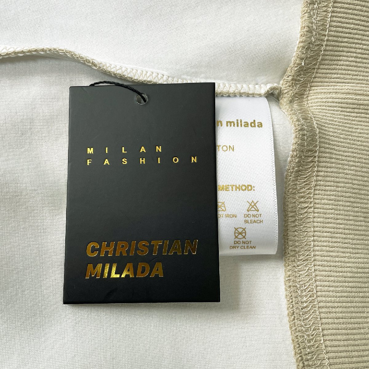 定価4万★christian milada・ミラノ発・トレーナー★上質 綿100％ スウェット スプラッシュインク ゆったり ストリート ユニセックス L/48_画像9