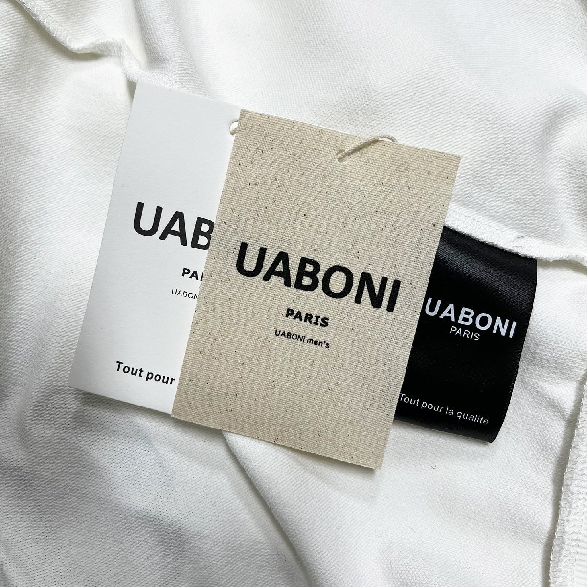 ★★定番EU製＆定価4万◆UABONI*Paris*トレーナー*ユアボニ*パリ発◆コットン100％ 春夏 シンプル プルオーバー パーカー XL/50サイズ_画像10