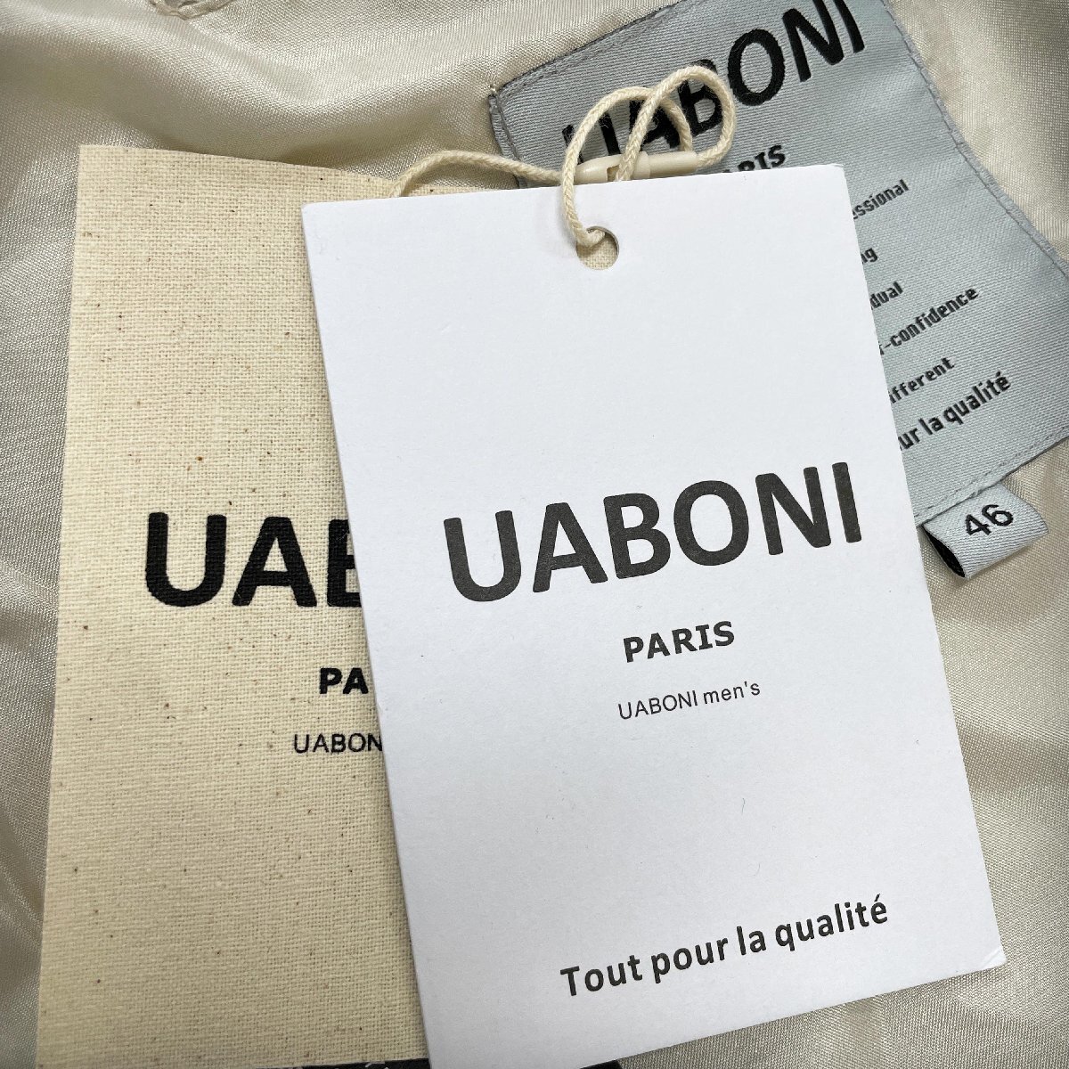 一枚限定EU製＆定価6万◆UABONI*Paris*ジャケット*ユアボニ*パリ発◆上質 薄手 防風 洗練 切替 アウトドア マウンテンパーカー 春秋 M/46_画像10