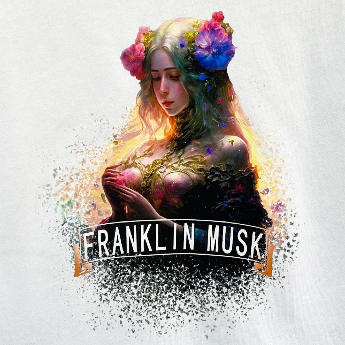 新作 定価2万 FRANKLIN MUSK・アメリカ・ニューヨーク発 半袖Tシャツ 薄手 快適 通気 イラスト カットソー レジャー ユニセックス 夏 1_画像3