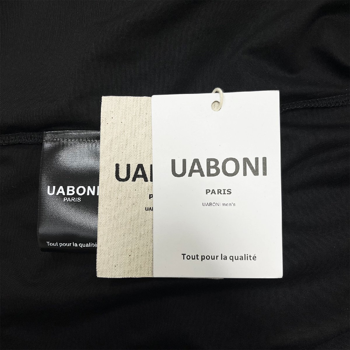 個性EU製＆定価2万◆UABONI*Paris*半袖Tシャツ*ユアボニ*パリ発◆高級 快適 ソフト チェーン付き ゴス スウェット ストリート 男女兼用 M_画像10