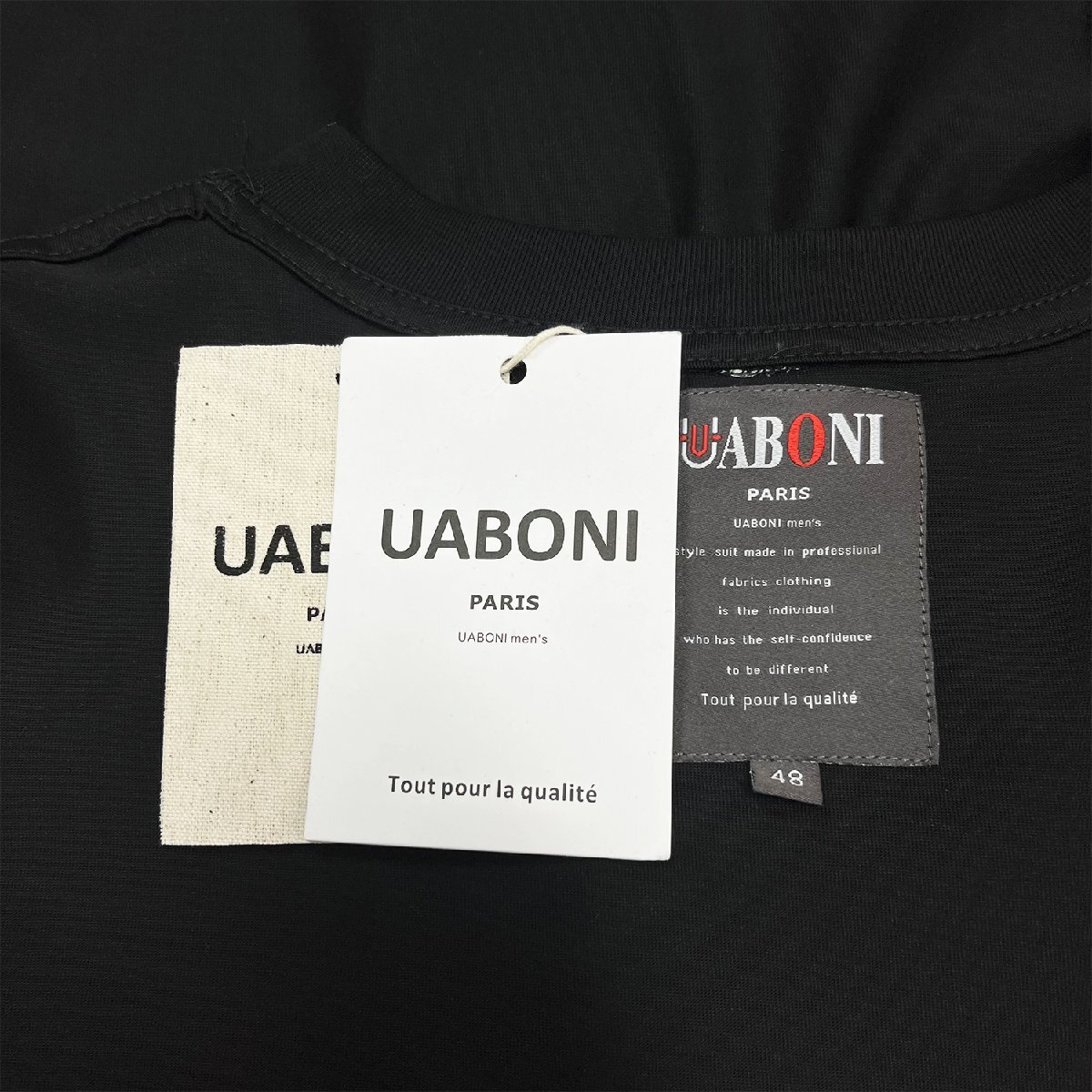 新作EU製＆定価2万◆UABONI*Paris*半袖Tシャツ*ユアボニ*フランス◆上質綿100％ 通気 吸汗 薄手 カラフル アメカジ ユニセックス L/48_画像8