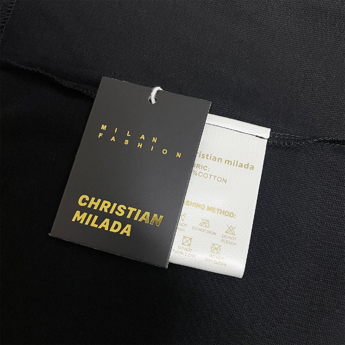 定価2万★christian milada・ミラノ発・半袖Tシャツ★上品 通気 快適 ゆったり おしゃれ 個性 スウェット ストリート ユニセックス 夏服 M_画像9