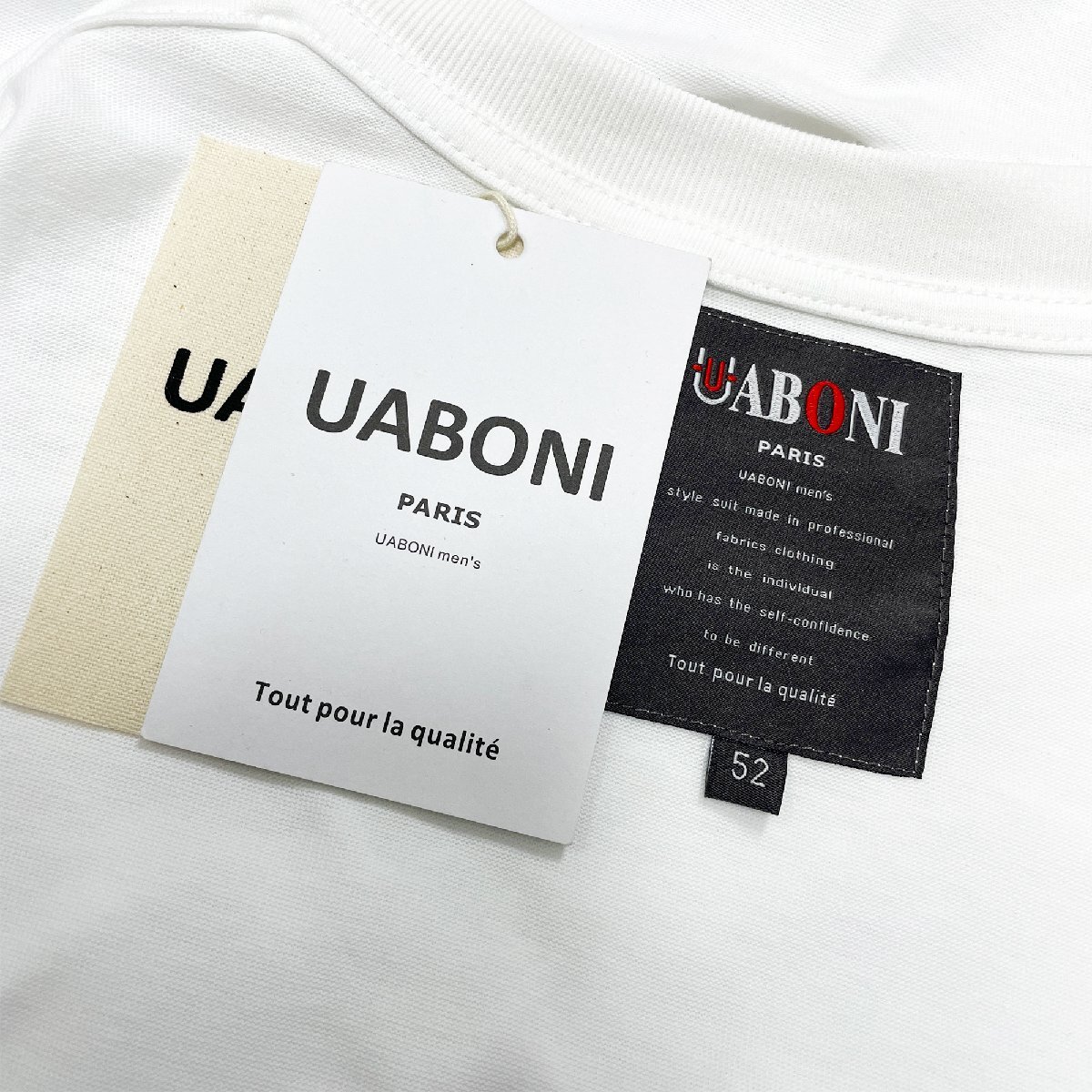 定番EU製＆定価2万◆UABONI*Paris*半袖Tシャツ*ユアボニ*パリ発◆上質 快適 通気 サンタクロース 遊び心 カットソー スウェット 夏 L/48_画像10