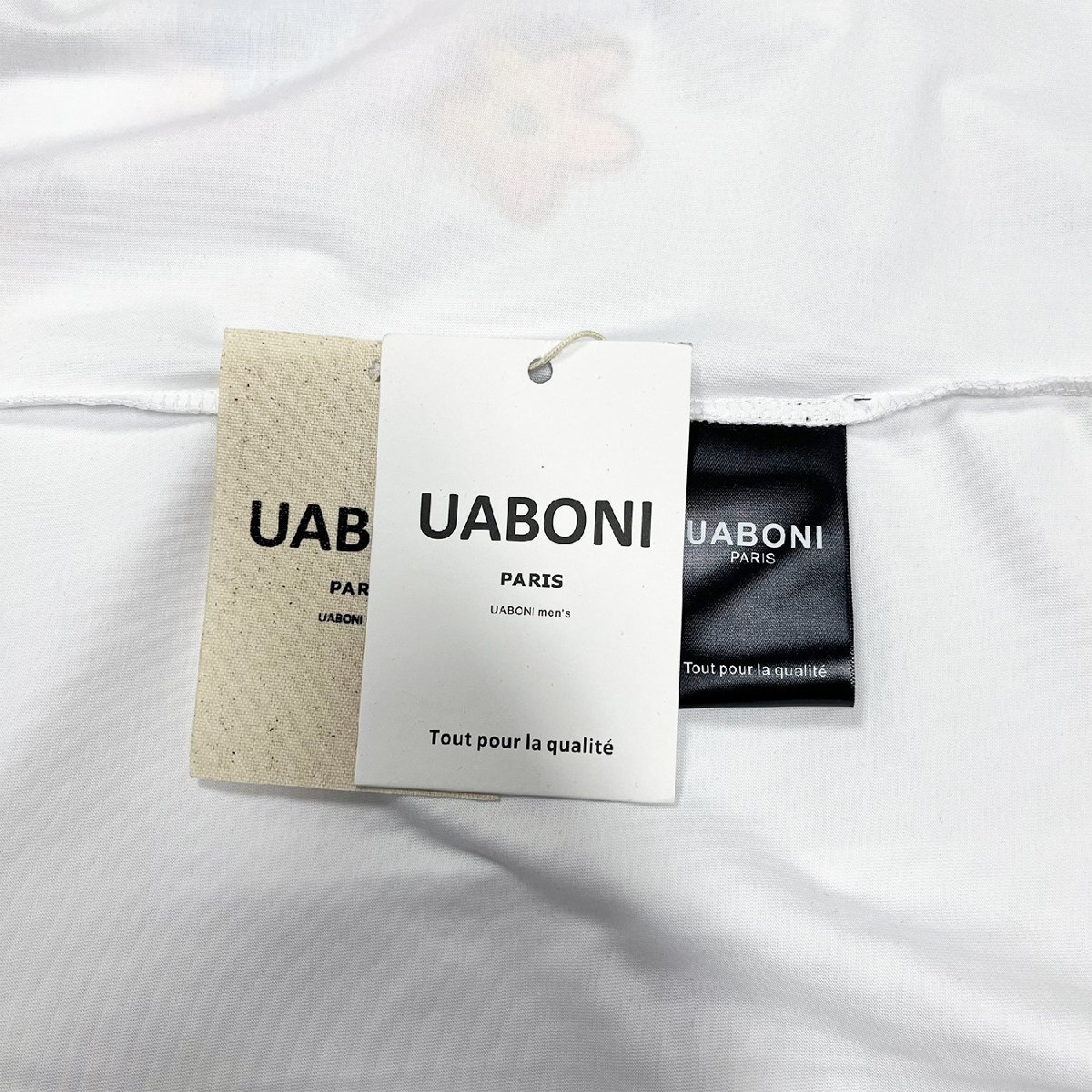 新作EU製＆定価2万◆UABONI*Paris*半袖Tシャツ*ユアボニ*フランス◆上質綿100％ 通気 吸汗 薄手 カラフル スウェット アメカジ XL/50_画像9