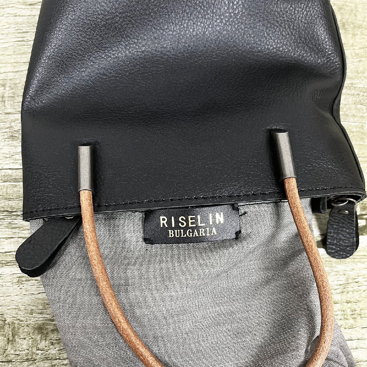 高級ヨーロッパ製※定価12万◆ブルガリア発※RISELIN ハンドバッグ 高級牛革 レザー 2way 肩掛け バケツバッグ ミニ トレンド レディース_画像9