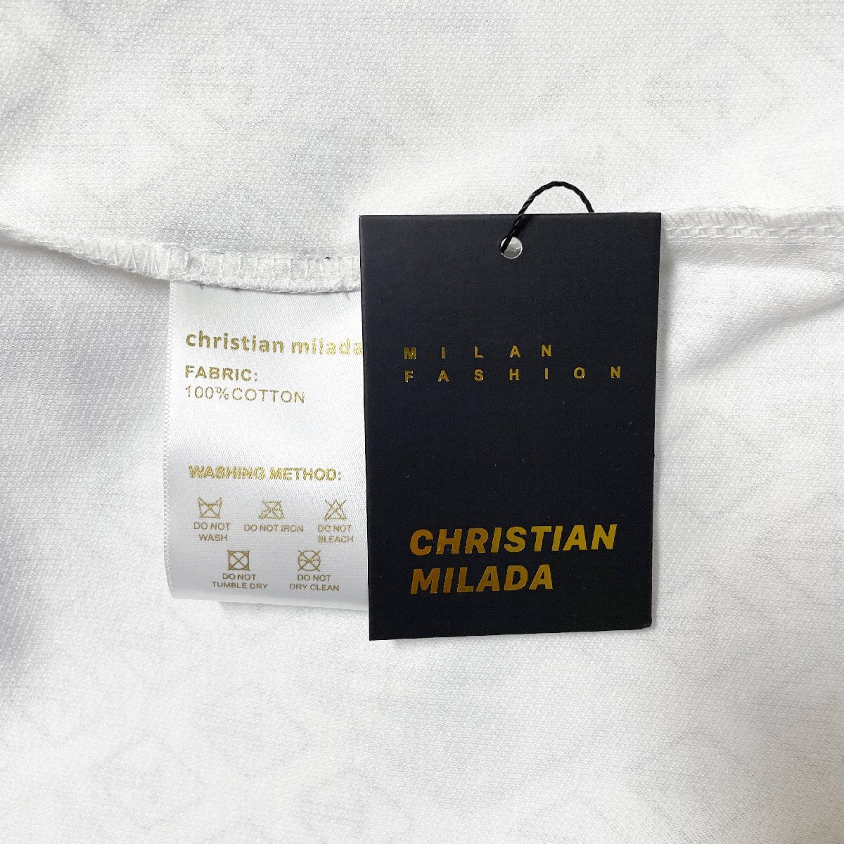  regular price 4 ten thousand *christian milada* milano departure * long sleeve T shirt * on shortage of stock hand comfortable total pattern rhinestone sweatshirt cut and sewn autumn winter everyday M/46 size 