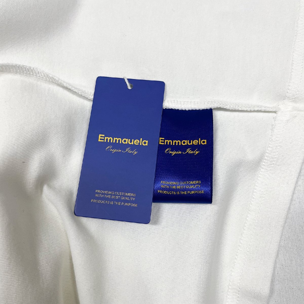 上品・半袖Tシャツ 定価2万◆Emmauela・イタリア・ミラノ発◆高級 ソフト 通気 吸湿 無地 快適 トップス スウェット レジャー 春夏 M/46_画像7