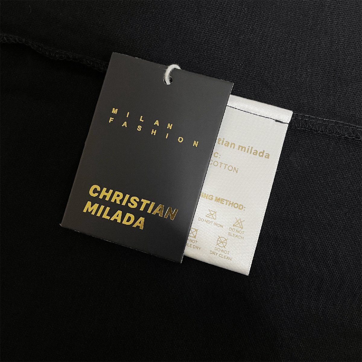 定価2万★christian milada・ミラノ発・半袖Tシャツ★高級 コットン100％ 速乾 通気 スウェット アメカジ カッコイイ スタイリッシュ M/46_画像9