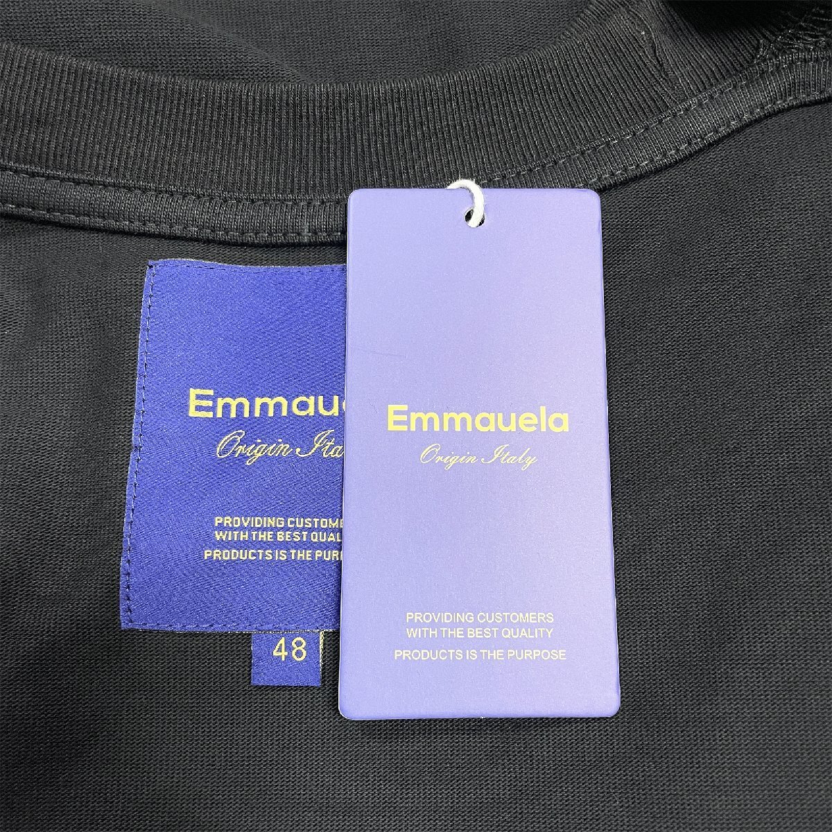 個性・半袖Tシャツ 定価2万◆Emmauela・イタリア・ミラノ発◆コットン100％ 高級 薄手 通気 吸汗速乾 スウェット アメカジ オシャレ M/46_画像8