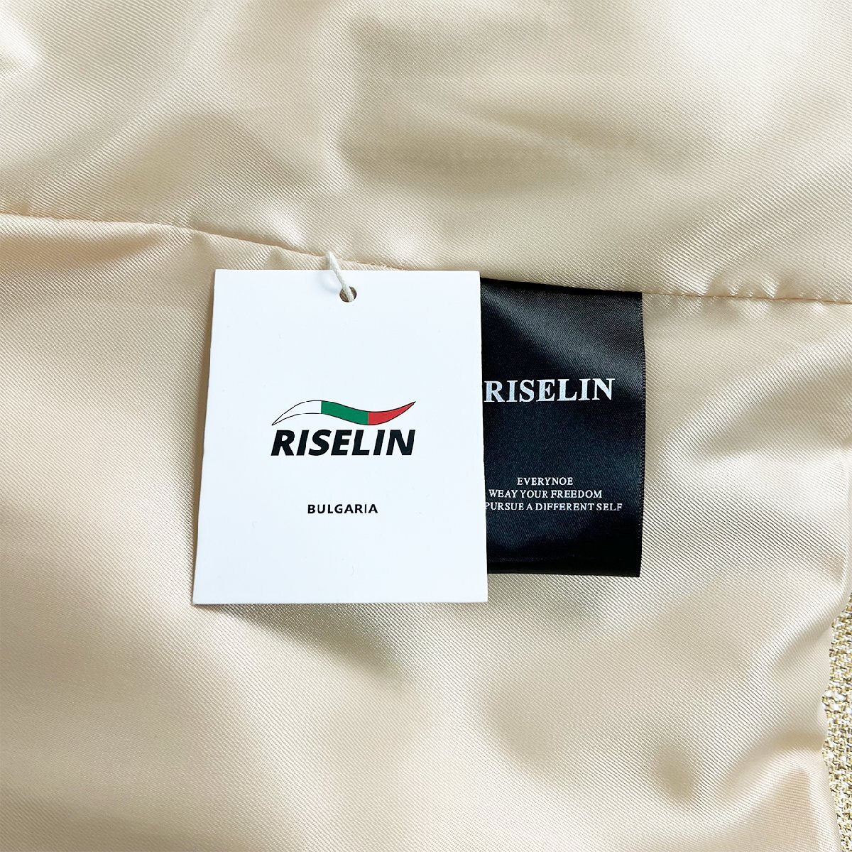 上品ヨーロッパ製※定価6万◆ブルガリア発※RISELIN ジャケット 高級麻/リネン混 薄手 洗練 無地 アウター フォーマル 通勤 レディース 46_画像9